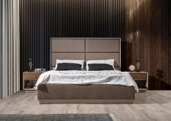 Slaapkamerset Luxe bed en nachtkastje kledingkast 3-delige meubels