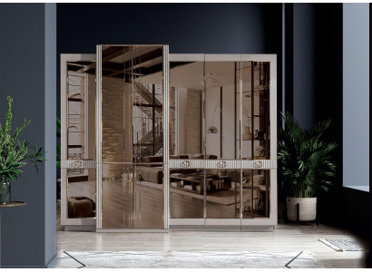 Kledingkast Stijlvol Luxe Kast Modern Beige Slaapkamermeubels