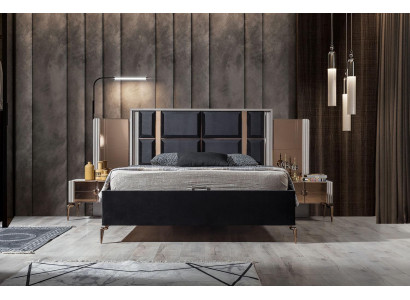 Perfecte set modern bed en 2 nachtkastjes luxe nieuw in slaapkamer