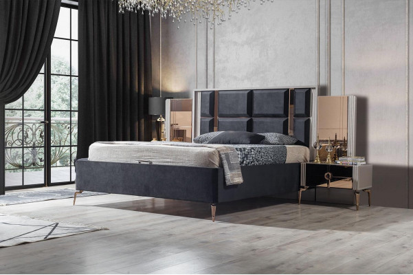 Perfecte set modern bed en 2 nachtkastjes luxe nieuw in slaapkamer