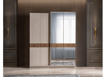 Stijlvolle kledingkast Luxe kast Modern Beige Slaapkamermeubels