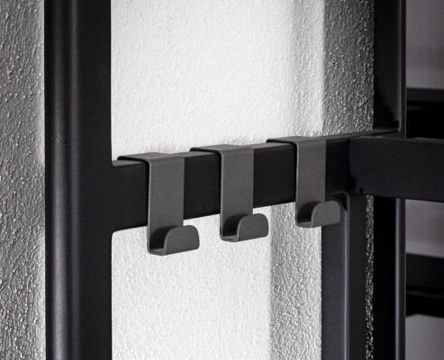 Luxe hal spiegel met haken in de kleur zwart Perfecte moderne nieuwigheid