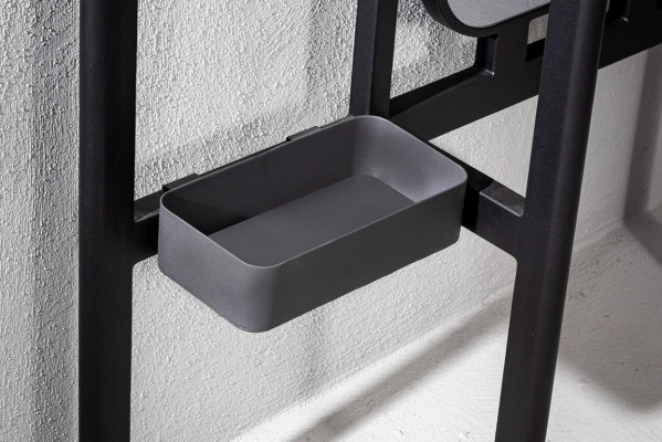 Luxe hal spiegel met haken in de kleur zwart Perfecte moderne nieuwigheid