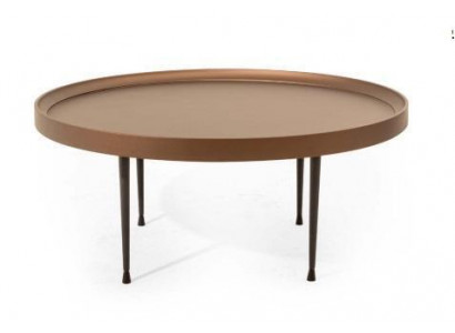 Industrieel ontwerp: Braun Ronde salontafel met houten blad voor de woonkamer