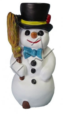 Grote sneeuwpopfiguur tuinstandbeeld sculptuur figuren sculpturen decoratie Kerstmis