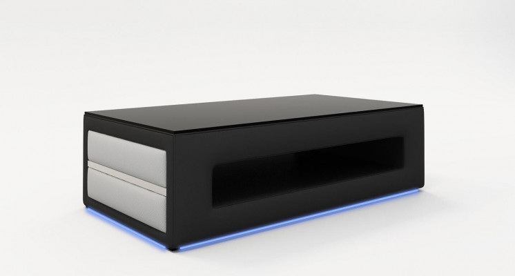 Ontwerp glazen salontafel bijzettafel bank bank banktafels lederen gestoffeerde tafel