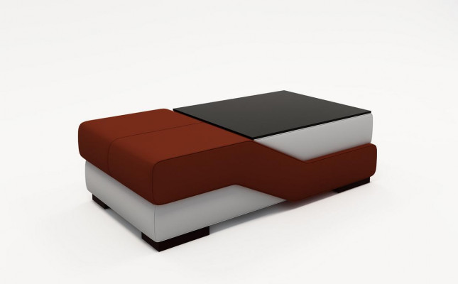 Ontwerper glazen tafel tafel bekleding modern woonkamer lederen bank sofa