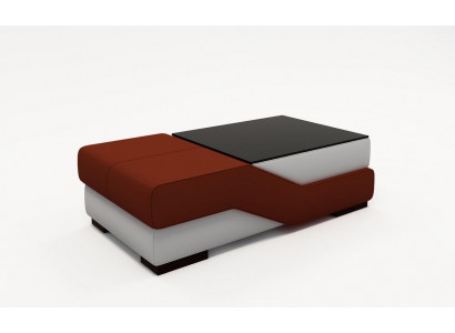 Ontwerper glazen tafel tafel bekleding modern woonkamer lederen bank sofa