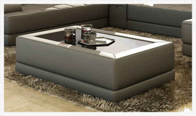 Sofatafel Glas Ontwerp Koffietafel Woonkamer Leren Bank Decoratie Bijzettafel