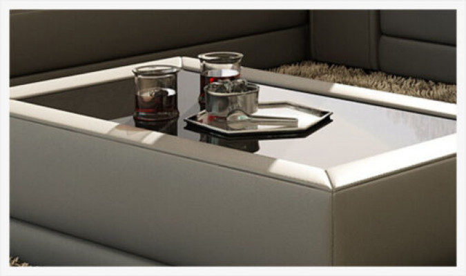 Sofatafel Glas Ontwerp Koffietafel Woonkamer Leren Bank Decoratie Bijzettafel