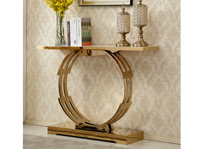 Ontwerper luxe moderne console tafel console tafel roestvrij staal metaal