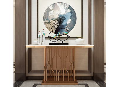 Moderne luxe console tafel console tafels hout goud bijzettafel