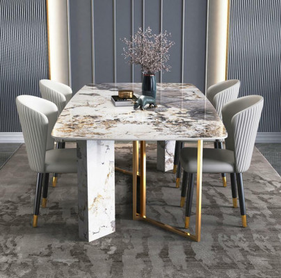 Luxe Modern Marmer Stijl Eettafel Meubels Tafels Eetkamer Design Keuken