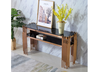 Designer consoles houten tafelconsoleconsole Gold-Zwart