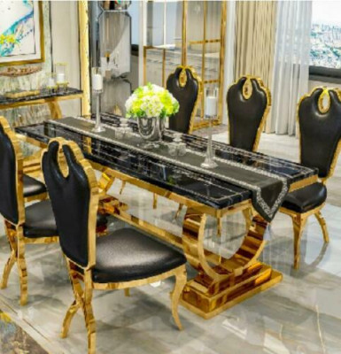 Roestvrijstalen eettafel Eetkamer Moderne keuken Ontwerp Tafel Metaal