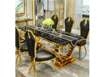 Roestvrijstalen eettafel Eetkamer Moderne keuken Ontwerp Tafel Metaal