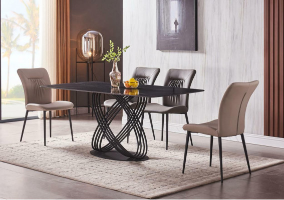 Luxe Tafel Roestvrij Staal Eettafel Eetkamer Eettafels Keuken Tafels Ontwerp Metaal