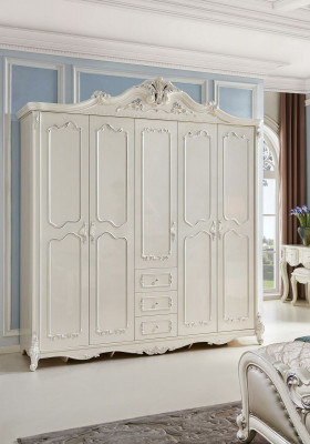Klassieke barok antieke stijl garderobe kledingkast massief houten kasten nieuw