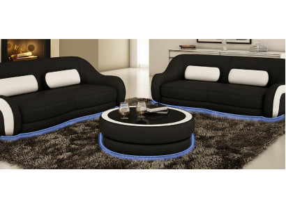 Ronde salontafel Bijzettafel Tafels Tafel Bankje Bank Ronde tafel Leer