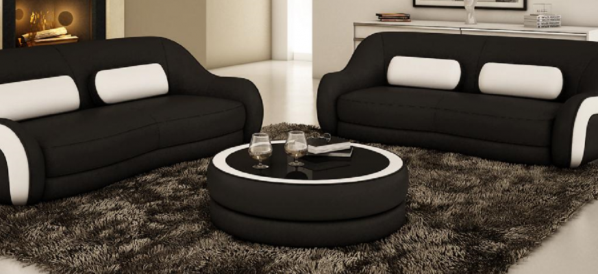 Ronde salontafel Bijzettafel Tafels Tafel Bankje Bank Ronde tafel Leer