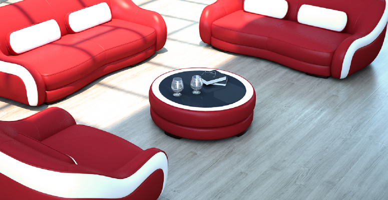 Ronde salontafel Bijzettafel Tafels Tafel Bankje Bank Ronde tafel Leer