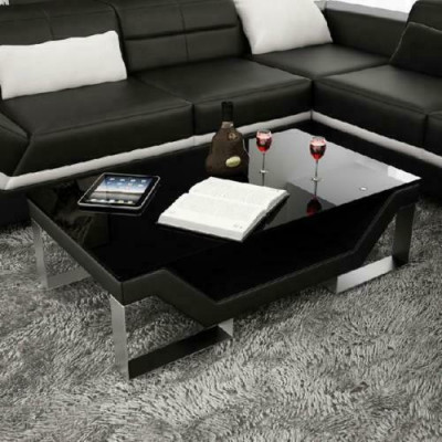 Sofatafel Glas Ontwerp Tafel Woonkamer Leren Bank Bijzettafel Bank Koffie