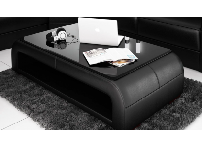 Sofatafel Ontwerp Tafel Woonkamer Glas Leder Decoratieve Bank Bijzettafel Sofa.