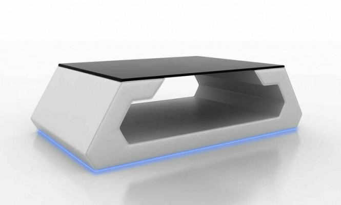 Salontafel Design Woonkamer Glas Lederen Bank Bank Tafel Bijzettafel Koffie