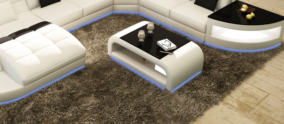 Ontwerp salontafel glazen tafels gestoffeerde tafel woonkamer meubels bijzettafel