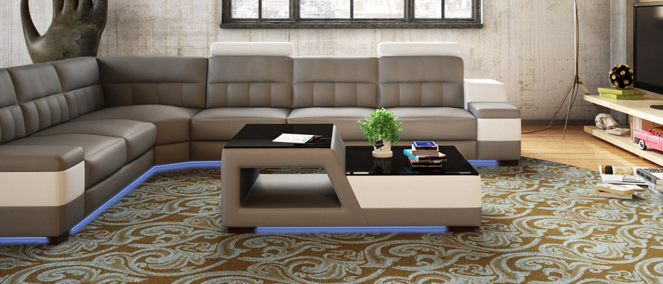 Moderne ontwerper glazen bijzettafel woonkamer salontafel tafel