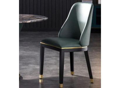 Stoel Stoelen Ontwerp Fauteuil Hout Bekleding Klassieke Echt hout Eetkamer Meubels