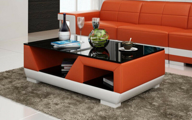 Klassieke luxe design salontafel bank woonkamer decoratie tafel leer