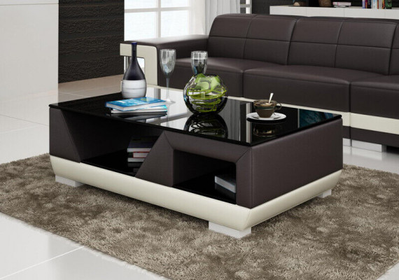 Klassieke luxe design salontafel bank woonkamer decoratie tafel leer