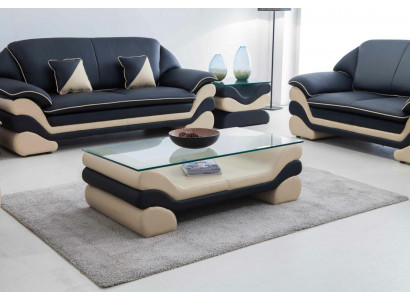 Klassieke luxe designer salontafel bankstel woonkamertafel leer