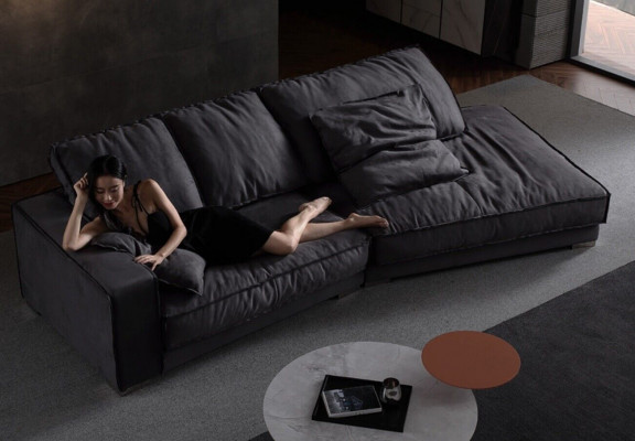 Ontwerp L Vorm Moderne Luxe Banken Nieuw Hoekbank Bank Banken Textiel Bed Functie