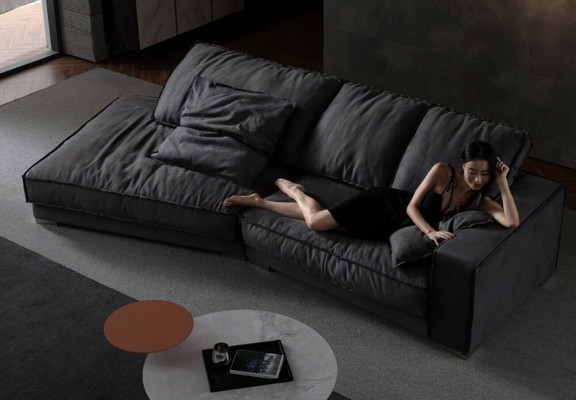 Ontwerp L Vorm Moderne Luxe Banken Nieuw Hoekbank Bank Banken Textiel Bed Functie