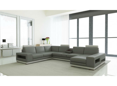 Leren bankstelbank woonlandschap U-vorm Ontwerp Moderne bank 5154 Leren bankstellen woongedeelte U-vorm Ontwerp Moderne bank 5154