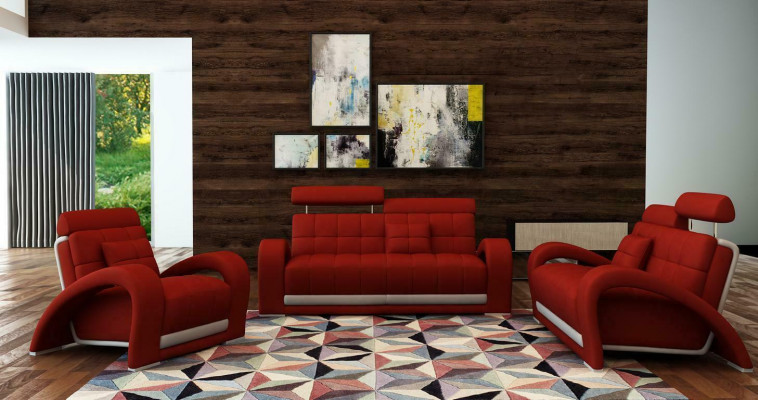 Leren bank bank bankstel woonkamersets bankstel set zitbanken