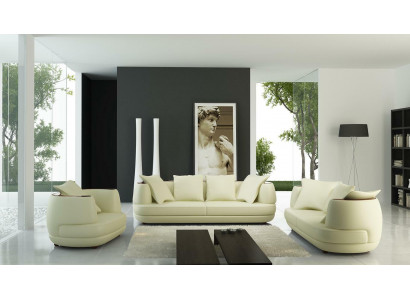 Luxe design bankstel Klassieke leren bank Gevoerd zitbankstel Bank