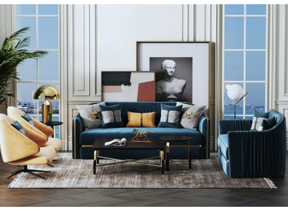 Sofa set 3+2 zits set Design Bank Kussens Decor Banken Bank Modern