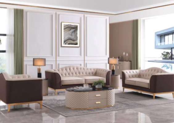 Compleet set bankstel 3+2+1 zitsbank ontwerp bank woonlandschap