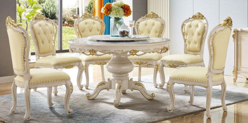 Luxe eettafel Ronde tafel Eetkamer Rond Woonkamer Houten Design Tafels 130cm