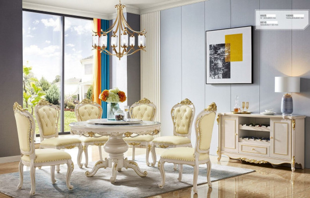 Luxe eettafel Ronde tafel Eetkamer Rond Woonkamer Houten Design Tafels 130cm
