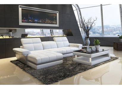 Leren bank Bank Bank Bekleding Woonlandschap Designer leren bank L-vorm