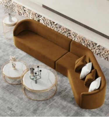 Hoekbank L-vorm woonlandschap relax zitontwerp bank loungebanken fluwelen bank