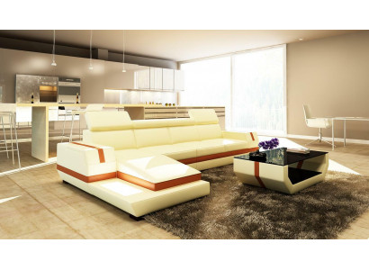 Moderne design hoekbank Big lederen set hoekbank woonkamer zitje