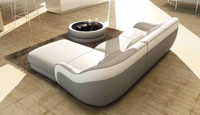 Designer leren bank hoekbank gestoffeerde hoekbank zit hoek L-vorm bankstel nieuw