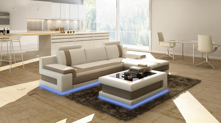 Leren bank woonlandschap L-vorm design moderne bank hoekbanken