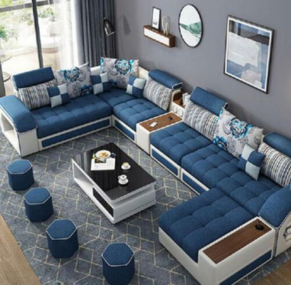 Hoekbank U-vorm Gestoffeerd Modern Relax Zit Luxe Meubels Woonlandschap Sofa Bank
