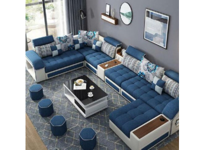 Hoekbank U-vorm Gestoffeerd Modern Relax Zit Luxe Meubels Woonlandschap Sofa Bank